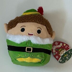 NEW! Buddy The Elf Squishmallows Limited Edition Holiday Plush & Button Set- NWT